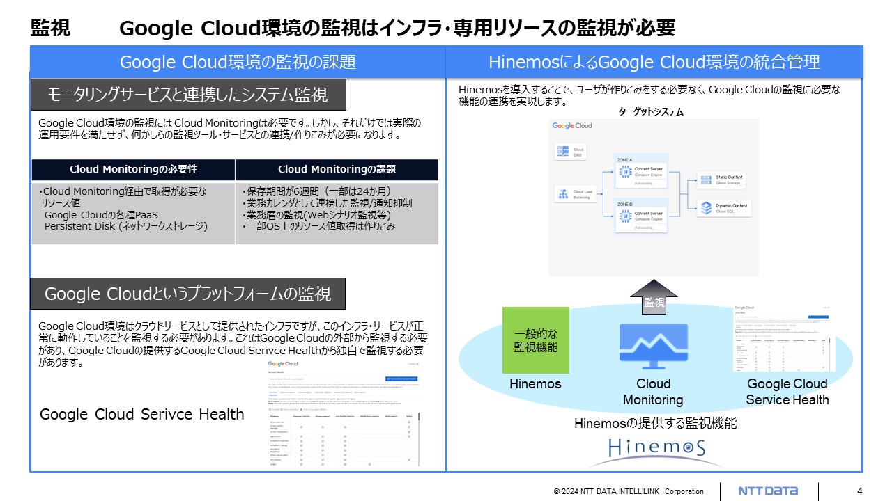 HinemosでGoogle Cloud運用を実現するメリット
