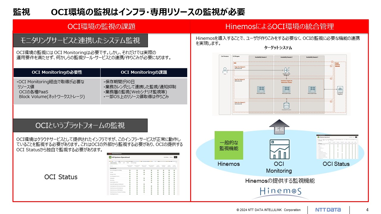 HinemosでOCI運用を実現するメリット