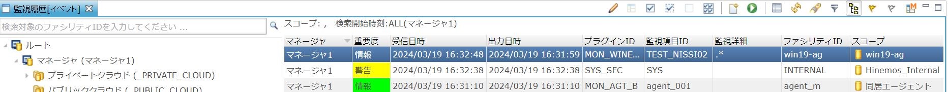 監視結果