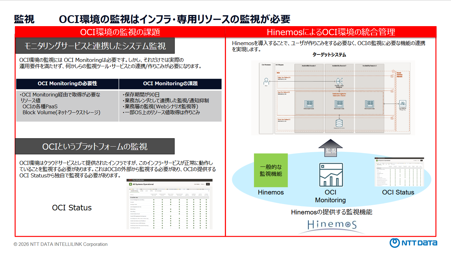 HinemosでOCI運用を実現するメリット